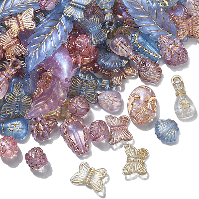 100g Plating Acrylic Beads KY-CJ0001-61-1