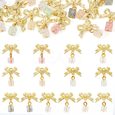 14Pcs 7 Colors Baking Paint Handmade Lampwork Crake Pendants PALLOY-TA00156-1