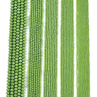 Electroplate Opaque Solid Color Glass Beads Strands EGLA-A044-P8mm-L30-1