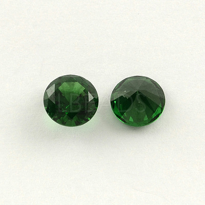 Diamond Shaped Cubic Zirconia Pointed Back Cabochons ZIRC-R004-9mm-08-1