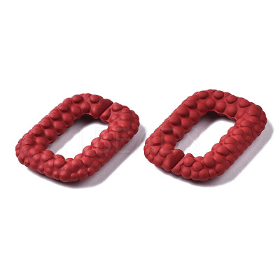 Spray Painted CCB Plastic Linking Rings CCB-Q091-009E-1