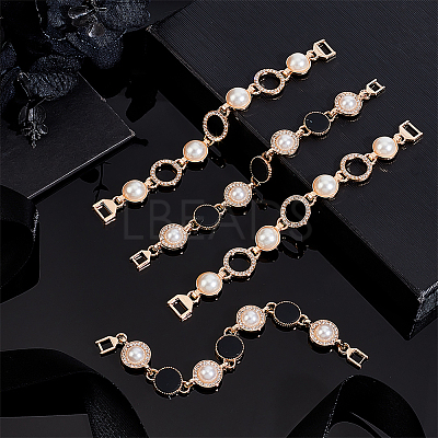 AHADEMAKER 4Pcs 2 Style Alloy Decorative Shoe Chains FIND-GA0002-41-1