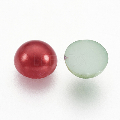 ABS Plastic Imitation Pearl Cabochons SACR-S738-6mm-M-1