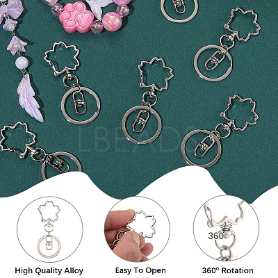 18Pcs Alloy Keychain Clasps KEYC-SC0001-72P-1