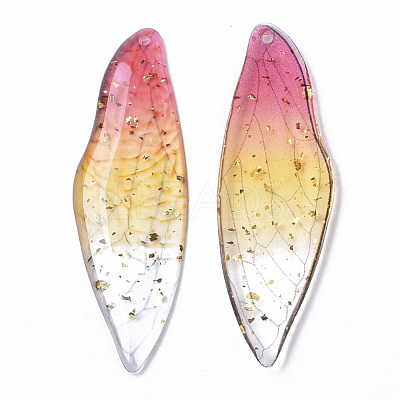 Transparent Epoxy Resin Big Pendants X-RESI-T046-01-1