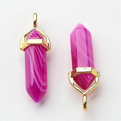 Natural Mixed Stone Pointed Pendants G-G902-A-1