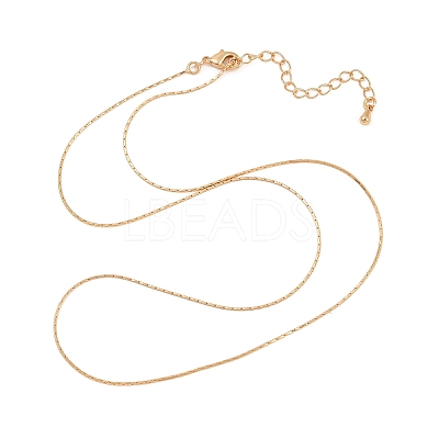 0.7MM Brass Boston Link Chain Necklaces for Women NJEW-Q351-02G-1