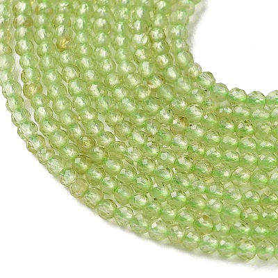 Natural Peridot Beads Strands G-P603-C-2mm-01-1