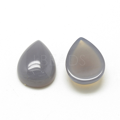 Natural Grey Agate Cabochons G-R417-10x14-09-1