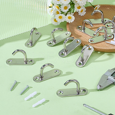 16Pcs Stainless Steel Hooks STAS-GO0001-37-1