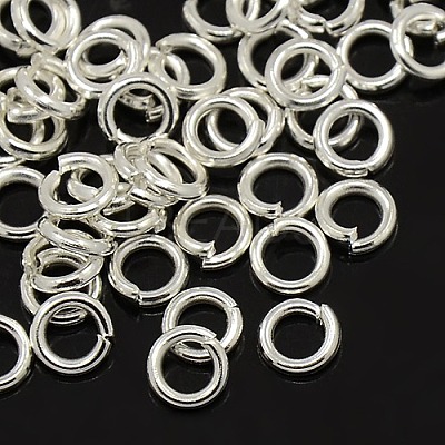 Silver Color Plated Brass Open Jump Rings X-JRC10MM-S-1
