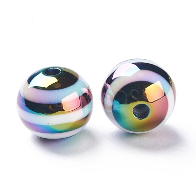 Stripe Resin Beads RESI-B014-01B-05-1