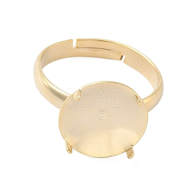 Adjustable Brass 4 Prong Ring Settings KK-K414-04C-G-1