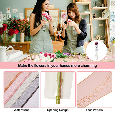 Lace Pattern Plastic Gift Bags DIY-TA0010-89-1