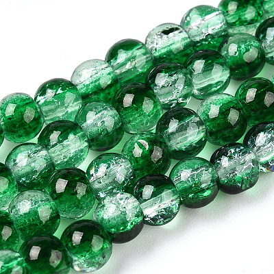 Baking Paint Crackle Glass Beads Strands X-CCG-S001-8mm-19-1