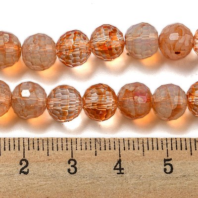 Baking Paint Glass Bead Strands GLAA-G116-02-1