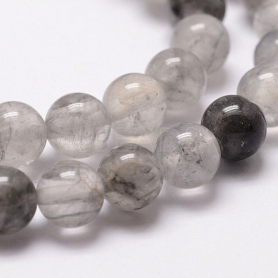 Natural Cloudy Quartz Beads Strands X-G-D840-69-8mm-1