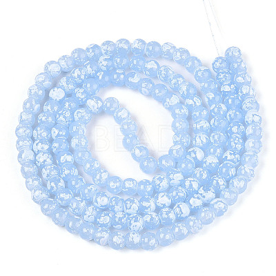 Baking Paint Glass Beads Strands DGLA-N015-6mm-06-1