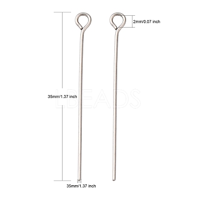 Tarnish Resistant 304 Stainless Steel Eye Pin STAS-R045-35mm-1
