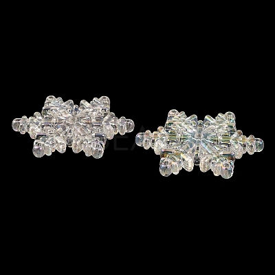 UV Plating Rainbow Iridescent Acrylic Chandelier Component Links SACR-A002-03A-1