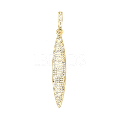 Brass Micro Pave Cubic Zirconia Pendants KK-H203-02G-1