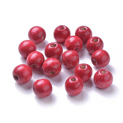 Dyed Natural Wood Beads LS-WOOD-Q006-16mm-01-LF-1
