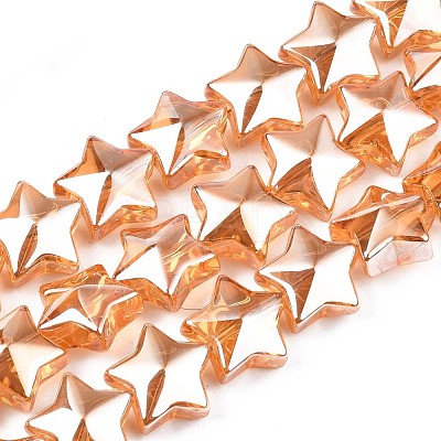 Electroplate Glass Beads Strand X-EGLA-S188-18-A03-1