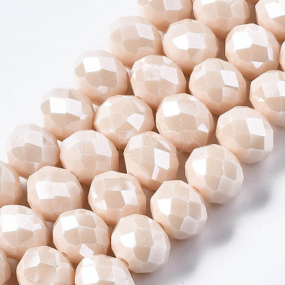 Electroplate Glass Beads Strands EGLA-A034-P4mm-A17-1