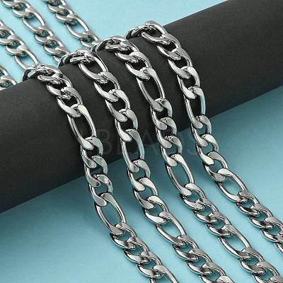 Tarnish Resistant Stainless Steel Figaro Chains STAS-M032-45P-3mm-1