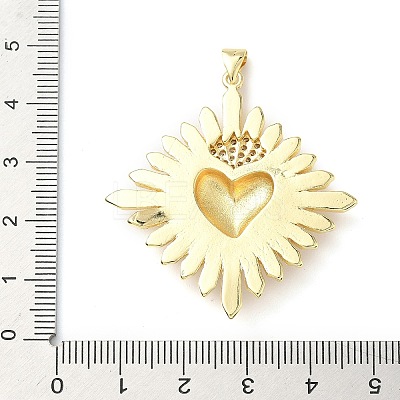 Brass Micro Pave Cubic Zirconia Pendants KK-I379-03G-I-1