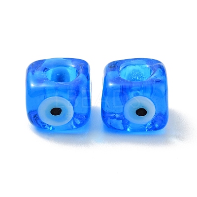 Handmade Evil Eye Lampwork European Beads LAMP-G143-06A-1