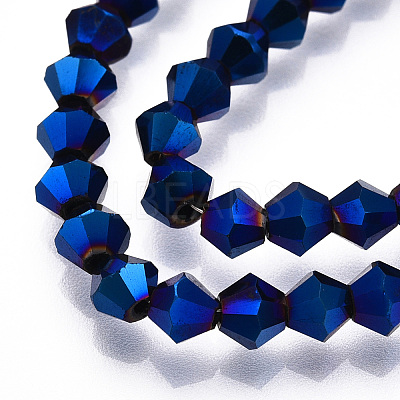 Electroplate Glass Bead Strands EGLA-R094-4mm-03-1