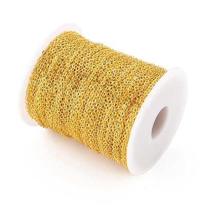 Brass Flat Oval Cable Chains CH030-G-1