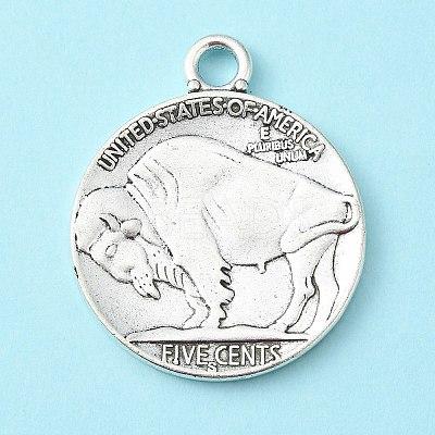 Tibetan Style Alloy Coin Pendants LS-TIBEP-GC001-AS-RS-1