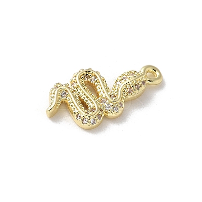 Brass Micro Pave Clear Cubic Zirconia Pendants LS-KK-S505-04G-01-1