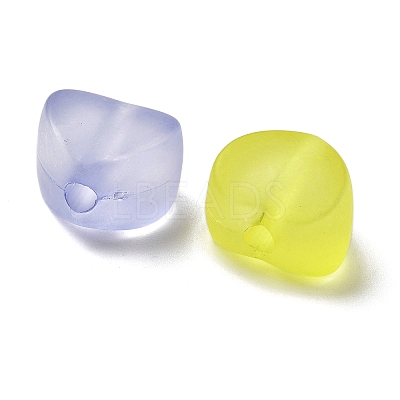 Frosted Transparent Acrylic Beads X-OACR-A032-30-1