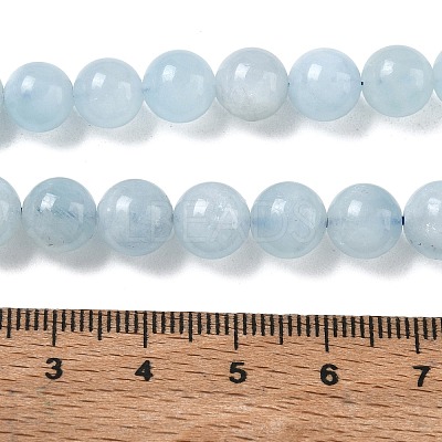 Natural Aquamarine Beads Strands G-D327-C03-8MM-01A-1
