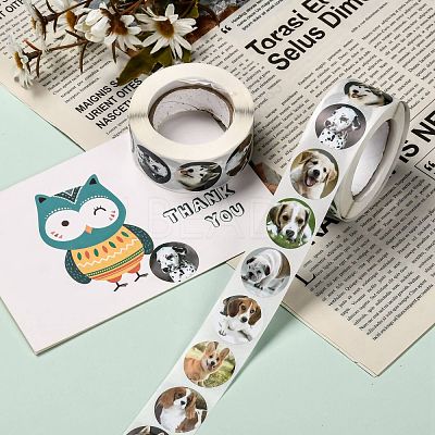 Self-Adhesive Kraft Paper Gift Tag Stickers DIY-G013-A05-1