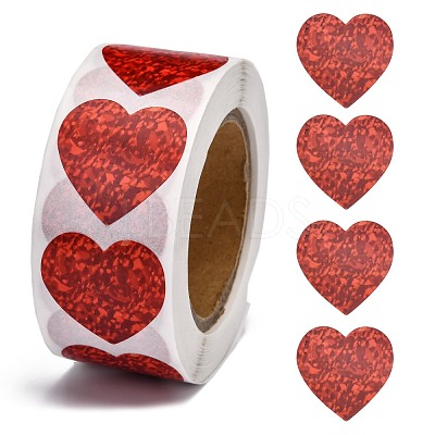 Heart Shaped Stickers Roll DIY-K027-A05-1