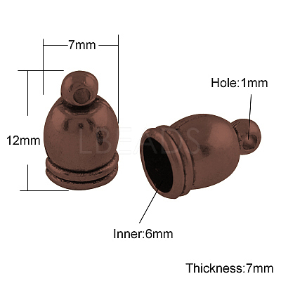 Tibetan Style Cord Ends TIBE-4736-R-FF-1