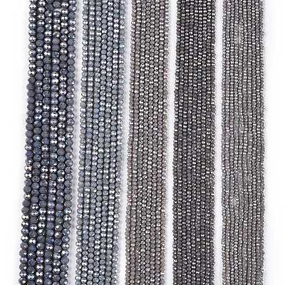 Electroplate Glass Beads Strands EGLA-A044-P1mm-B10-1