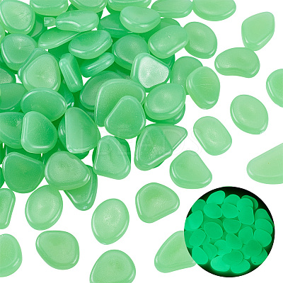 1 Set Resin Luminous Glow in the Dark Pebbles Stone DJEW-CN0001-40D-1