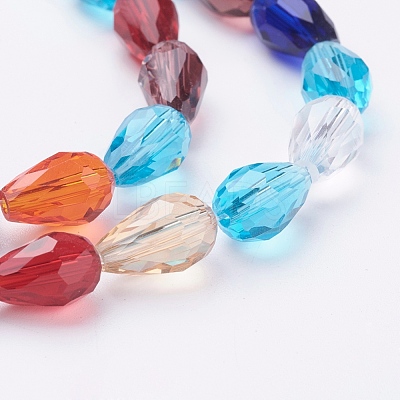 Glass Beads Strands EGLA-E010-8x12mm-03-1