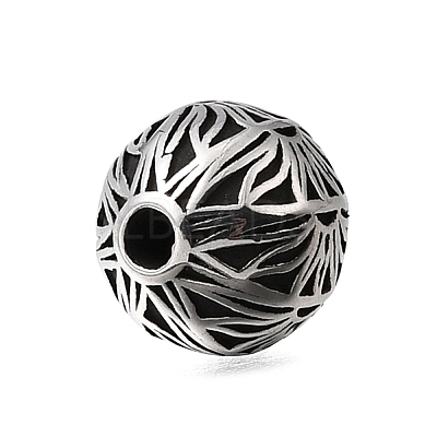 Engraved 304 Stainless Steel Beads STAS-H263-17AS-04-1