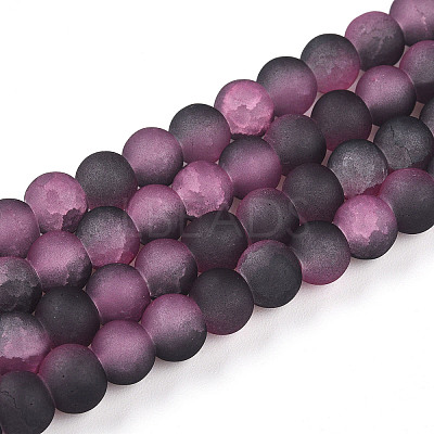 Crackle Glass Beads Strands GLAA-N009-6mm-09-1