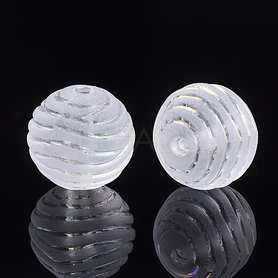 Transparent Acrylic Corrugated Beads X-TACR-S134-012-1