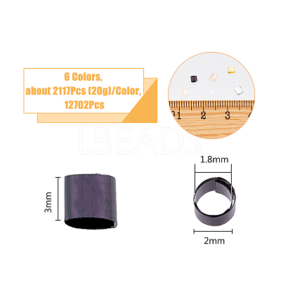 12702Pcs 6 Colors Halloween Theme Plastic Tube Beads FIND-DC0006-28A-1