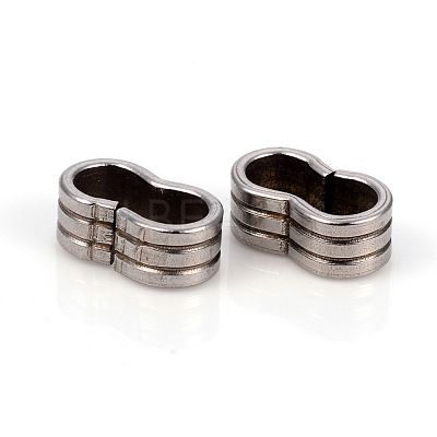 Tarnish Resistant 201 Stainless Steel Slide Charms/Slider Beads STAS-L244-08B-P-1
