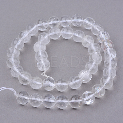 Natural Quartz Crystal Beads Strands X-G-Q462-8mm-32-1