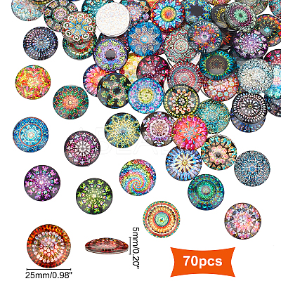 Glass Cabochons GLAA-WH0022-64B-1
